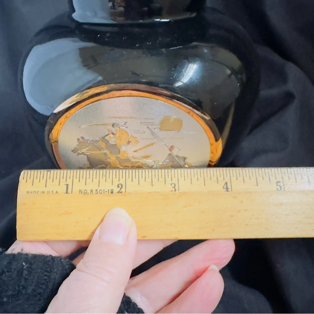 Ginger Jar Black Gold Decorative Lidded 9